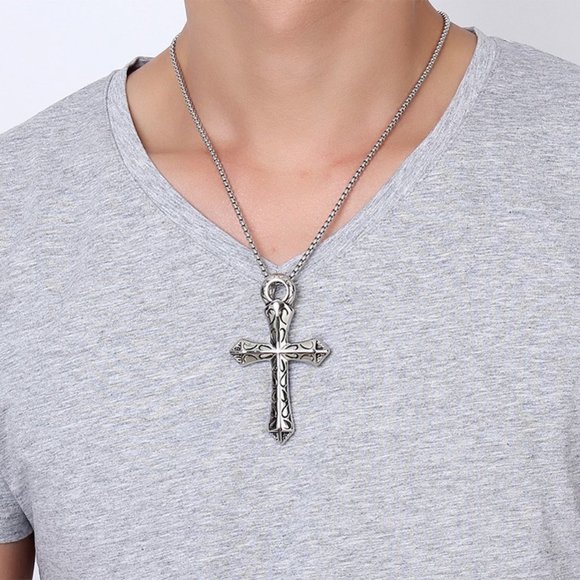 ❤️Surgical Foundry cross Pendant necklace for women/men, N90201P171 - Picture 5 of 8